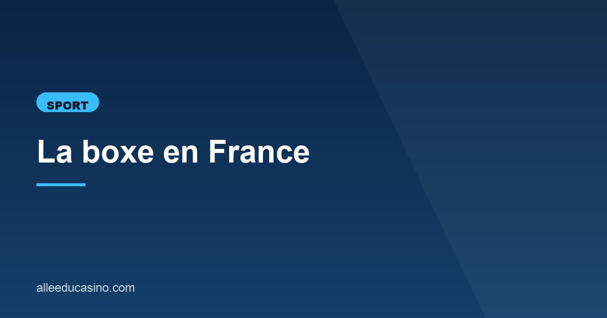 Illustration de l'article consacré à la boxe en France