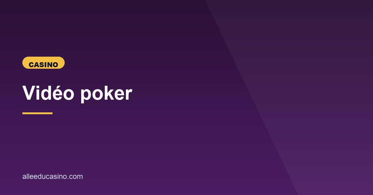 Illustration de l'article consacré au vidéo poker